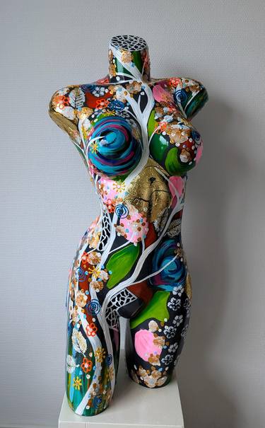 Original Abstract Expressionism Body Mixed Media by Amanda Dake