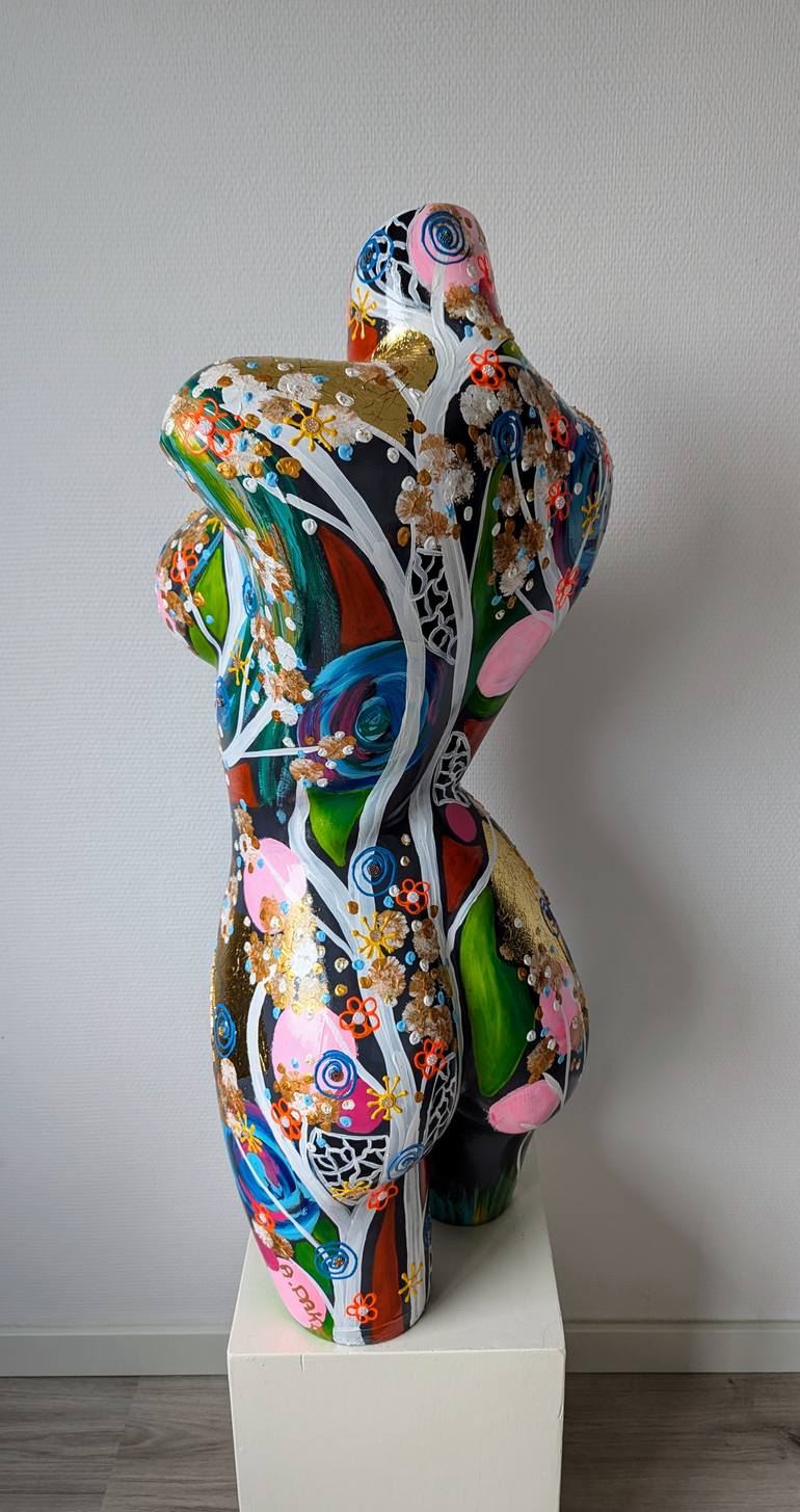 Original Abstract Expressionism Body Mixed Media by Amanda Dake