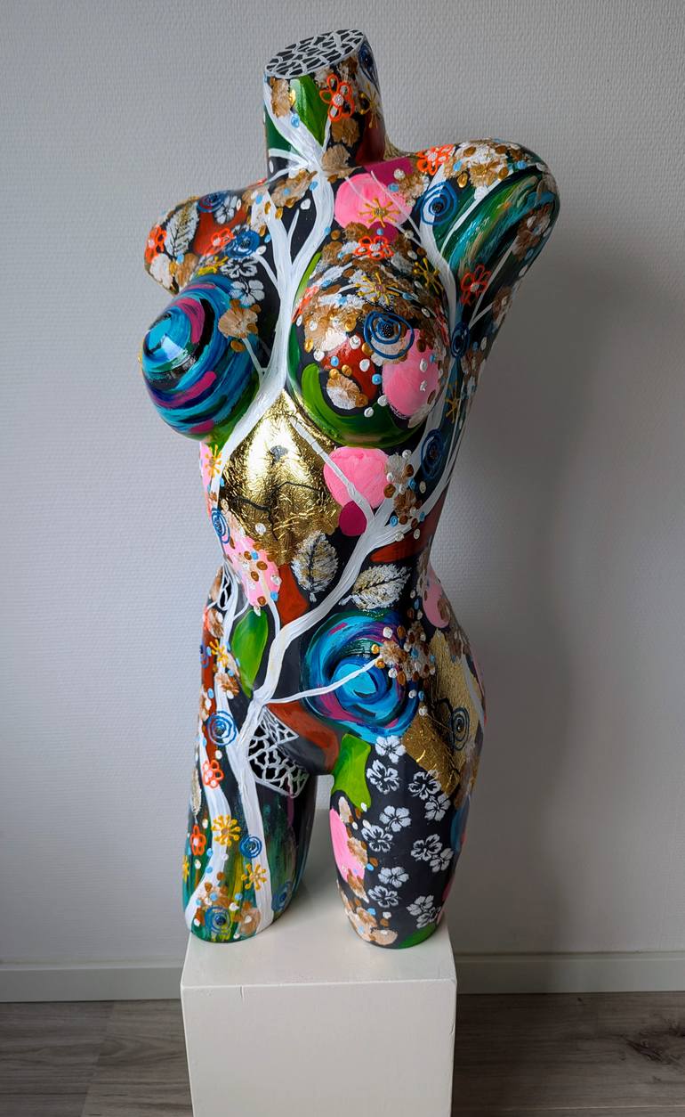 Original Abstract Expressionism Body Mixed Media by Amanda Dake