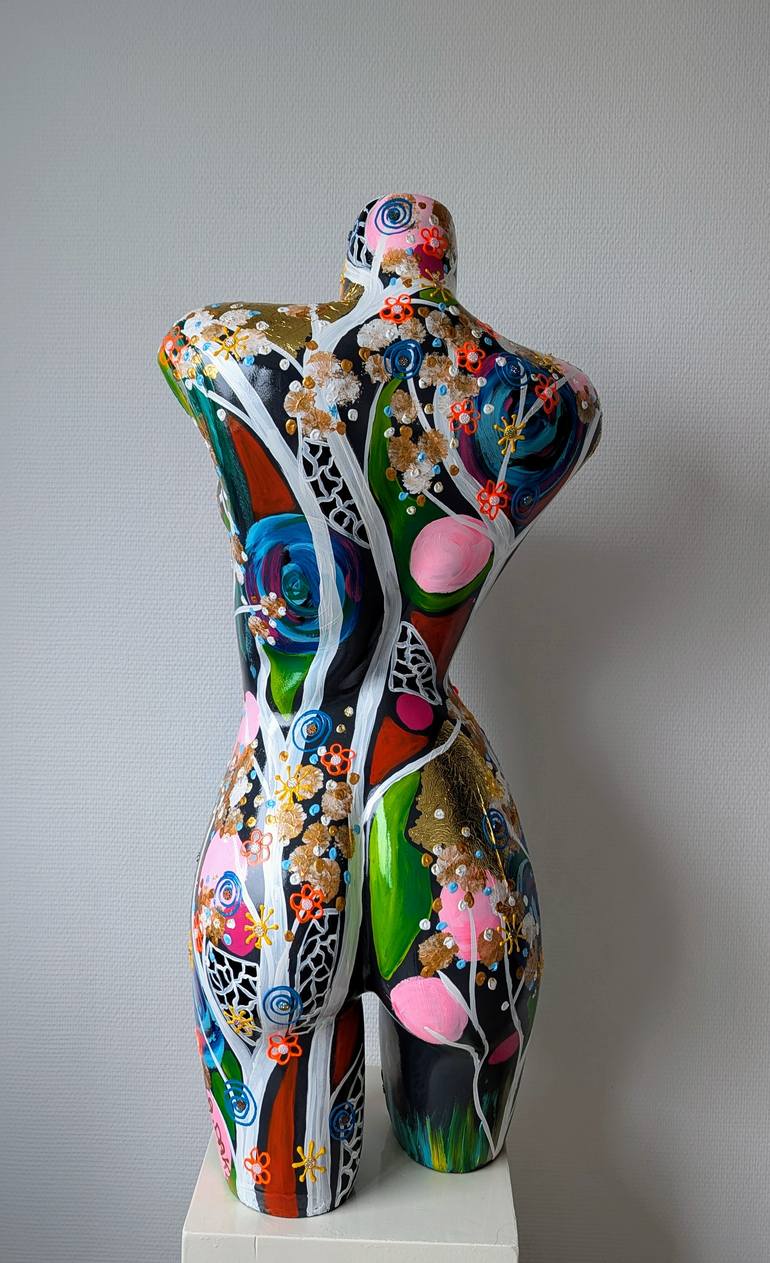 Original Abstract Expressionism Body Mixed Media by Amanda Dake