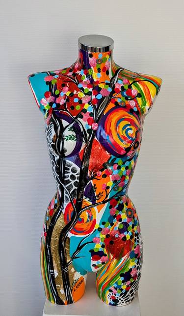Original Abstract Expressionism Body Mixed Media by Amanda Dake