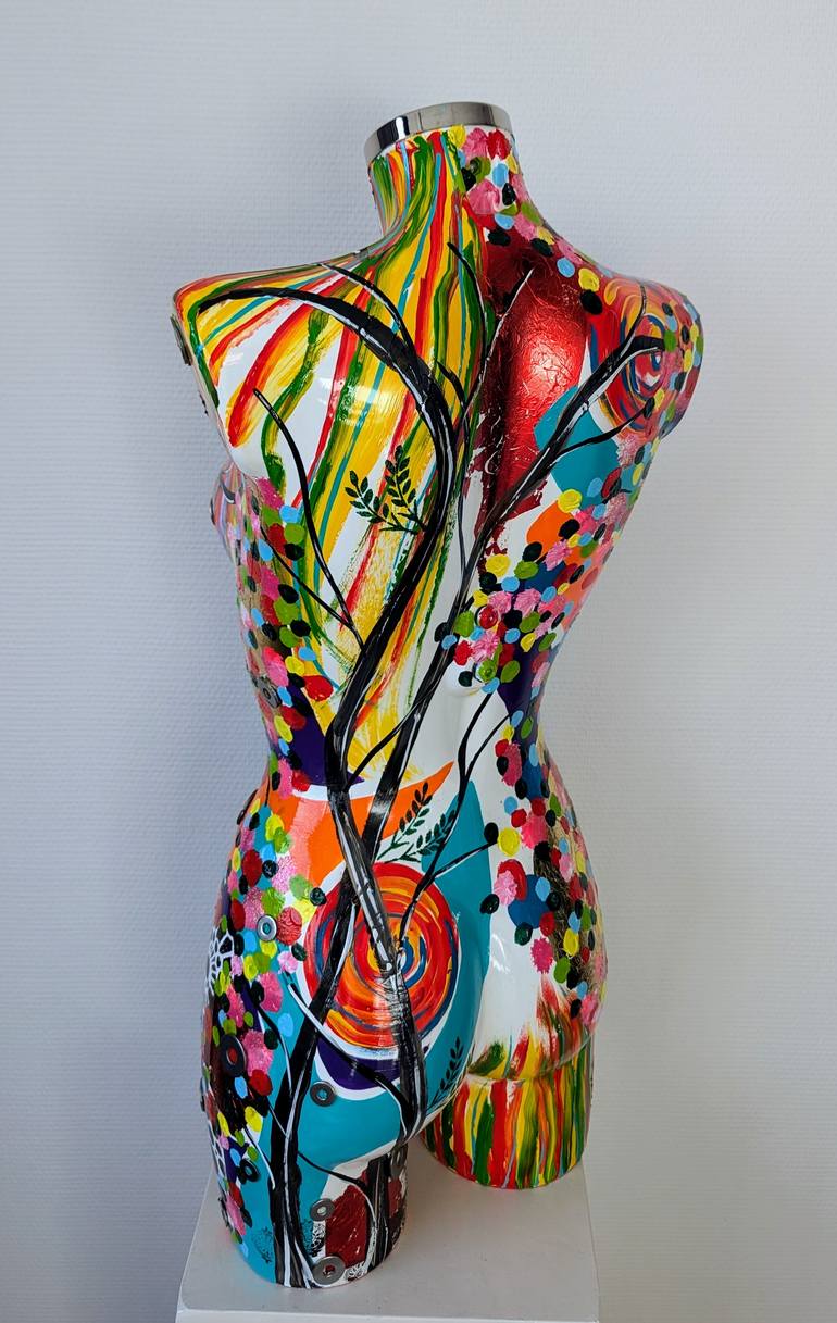 Original Abstract Expressionism Body Mixed Media by Amanda Dake