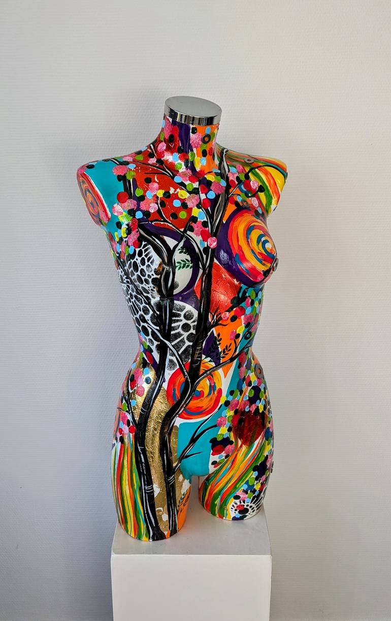 Original Abstract Expressionism Body Mixed Media by Amanda Dake