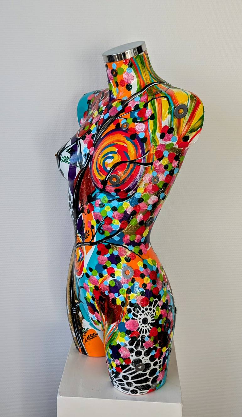 Original Abstract Expressionism Body Mixed Media by Amanda Dake
