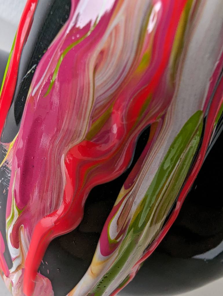 Original Abstract Expressionism Dogs Mixed Media by Amanda Dake
