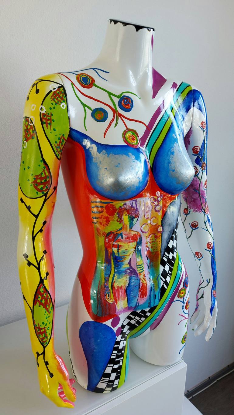 Original Abstact expressionism Body Sculpture by Amanda Dake