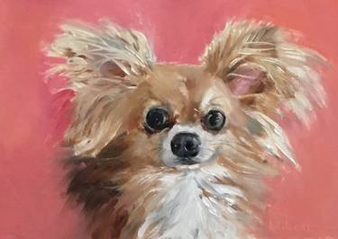 Original Fine Art Dogs Paintings by Leah Wiedemer