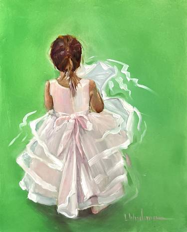 Original Figurative Children Paintings by Leah Wiedemer