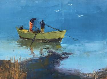 Print of Figurative Boat Paintings by Leah Wiedemer