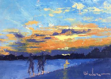 Original Expressionism Beach Paintings by Leah Wiedemer