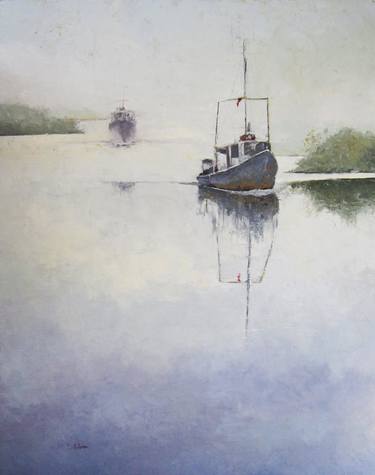 Print of Fine Art Boat Paintings by Leah Wiedemer