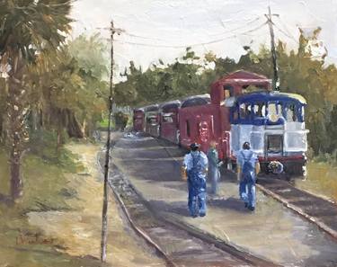 Original Fine Art Train Paintings by Leah Wiedemer