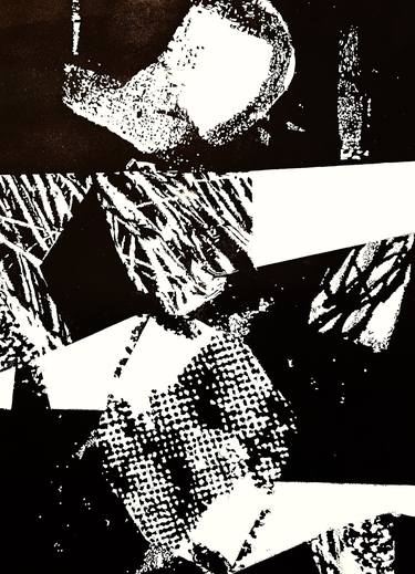 Original Black & White Abstract Printmaking by Ksenija Tomicic
