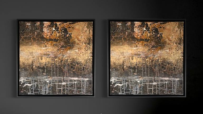 Original Modernism Abstract Painting by Sabine L  Haanaes