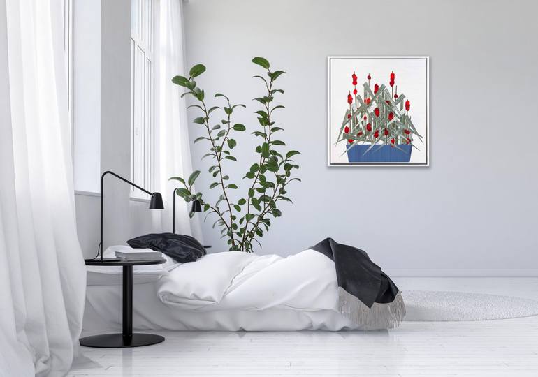 Original Impressionism Floral Collage by Chris Wheeler