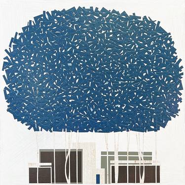 Saatchi Art Artist Chris Wheeler; Collage, “Blue Maple no.448” #art