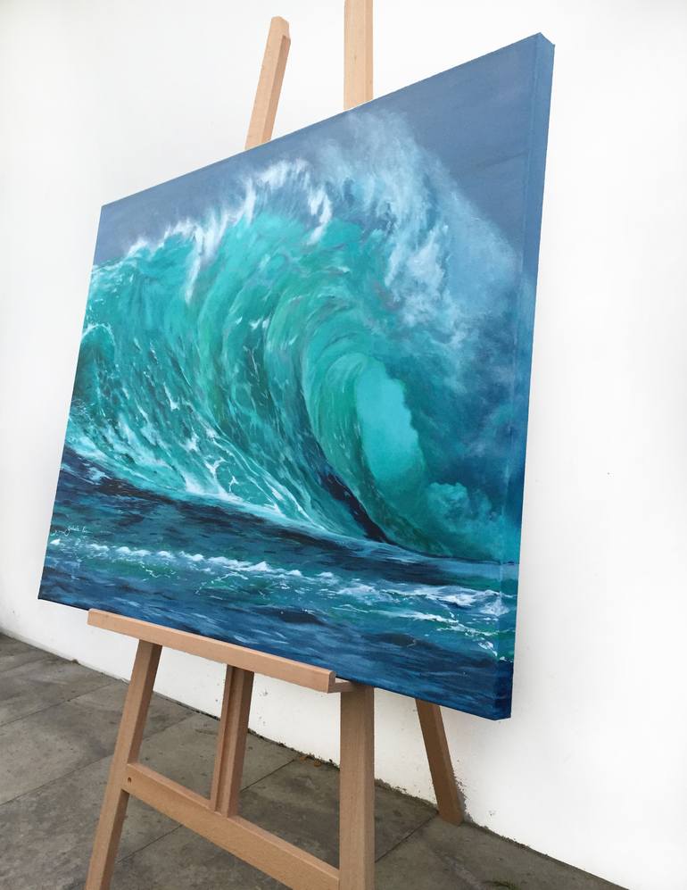 Original Photorealism Seascape Painting by Gabriela OrozcoRenteria