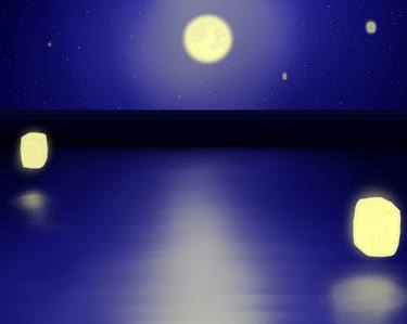Lanterns in the moonlight - Limited Edition of 5 thumb