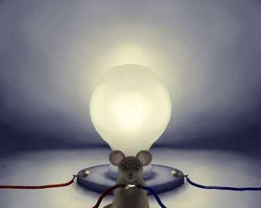 Mouse and light bulb - Limited Edition of 5 thumb