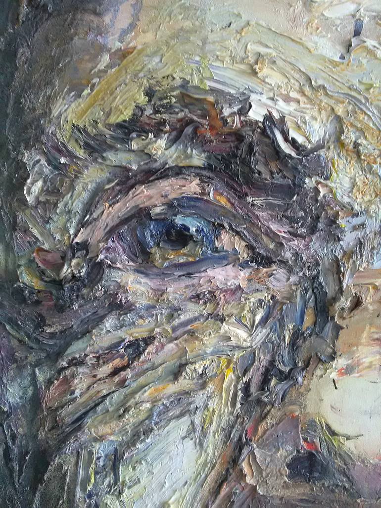 Original Expressionism People Painting by Eduardo Lozano Chavarría