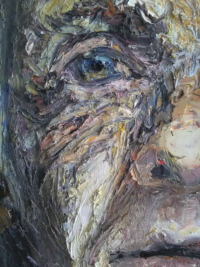Original Expressionism People Painting by Eduardo Lozano Chavarría