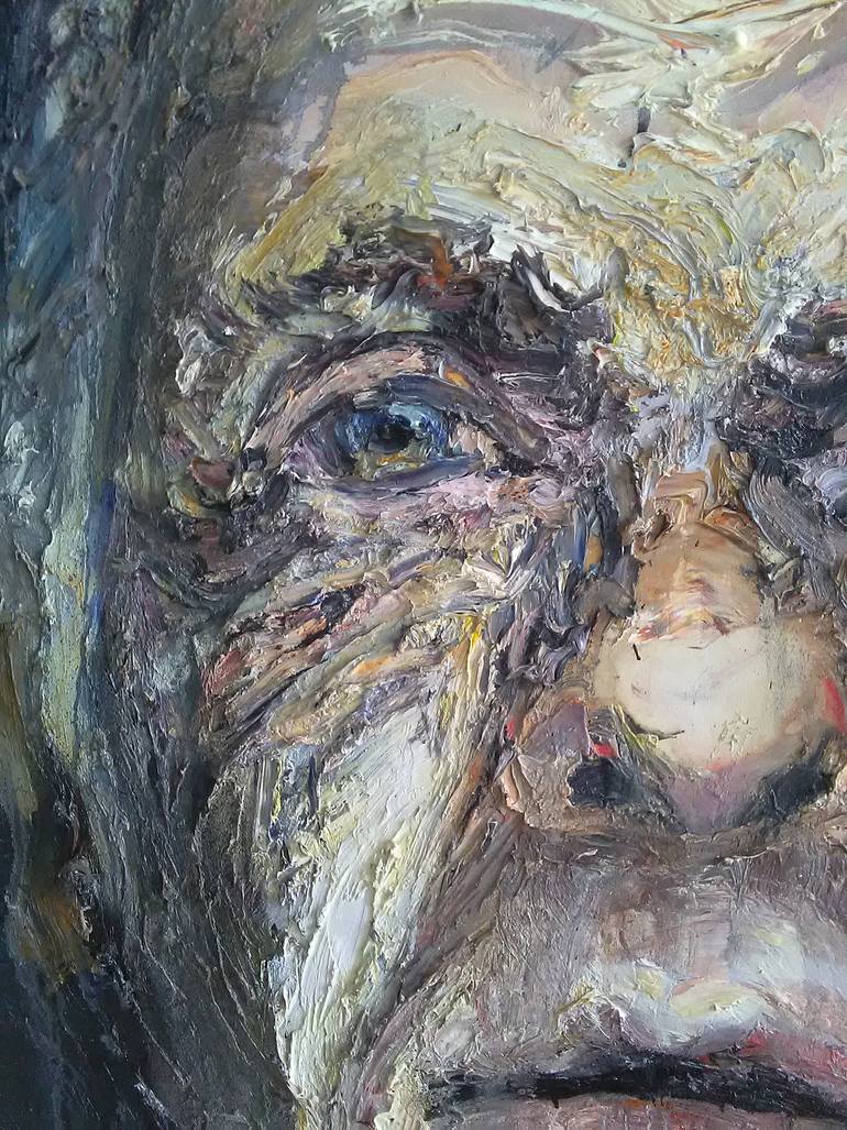 Original Expressionism People Painting by Eduardo Lozano Chavarría