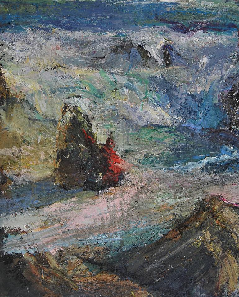 Sea And Rocks Painting By Eduardo Lozano Chavarría 