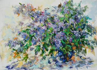 Print of Abstract Expressionism Floral Paintings by Vitaly Leshukov Soldatov