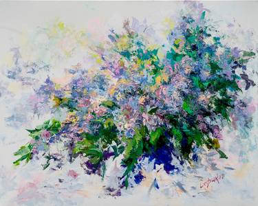 Original Abstract Floral Paintings by Vitaly Leshukov Soldatov