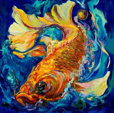 Original Conceptual Fish Paintings by Vitaly Leshukov Soldatov