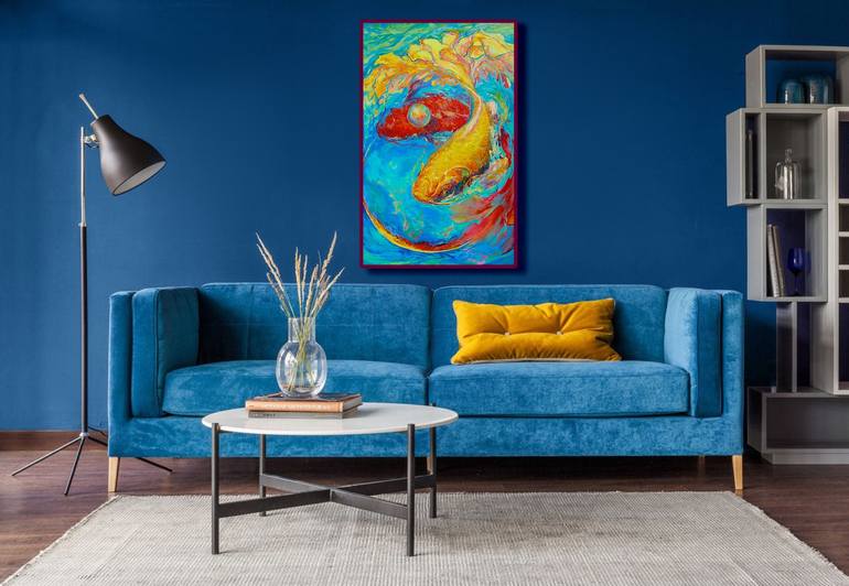 Original Fish Painting by Vitaly Leshukov Soldatov