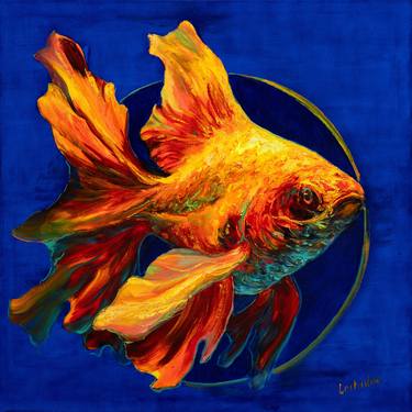 Print of Art Deco Fish Paintings by Vitaly Leshukov Soldatov