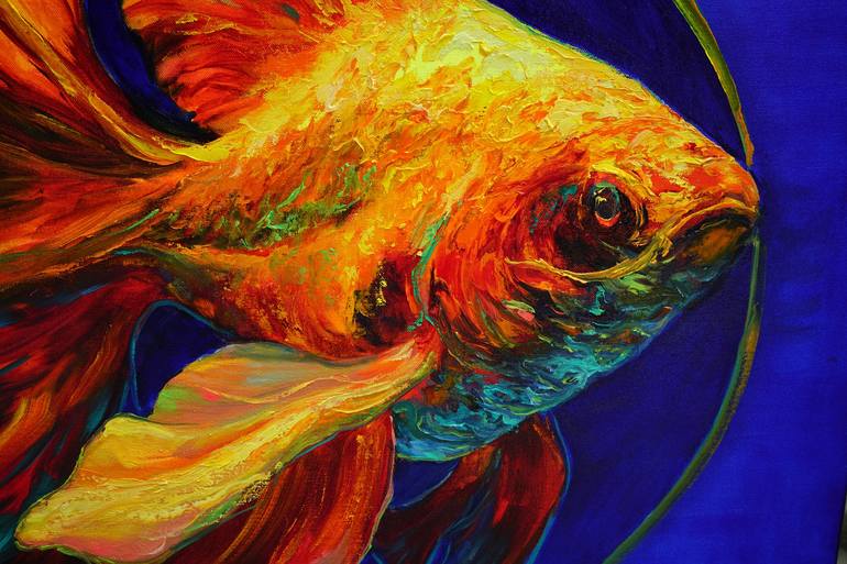 Original Fish Painting by Vitaly Leshukov Soldatov