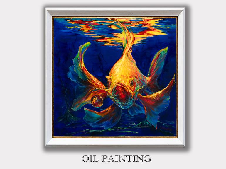 Original Art Deco Animal Painting by Vitaly Leshukov Soldatov