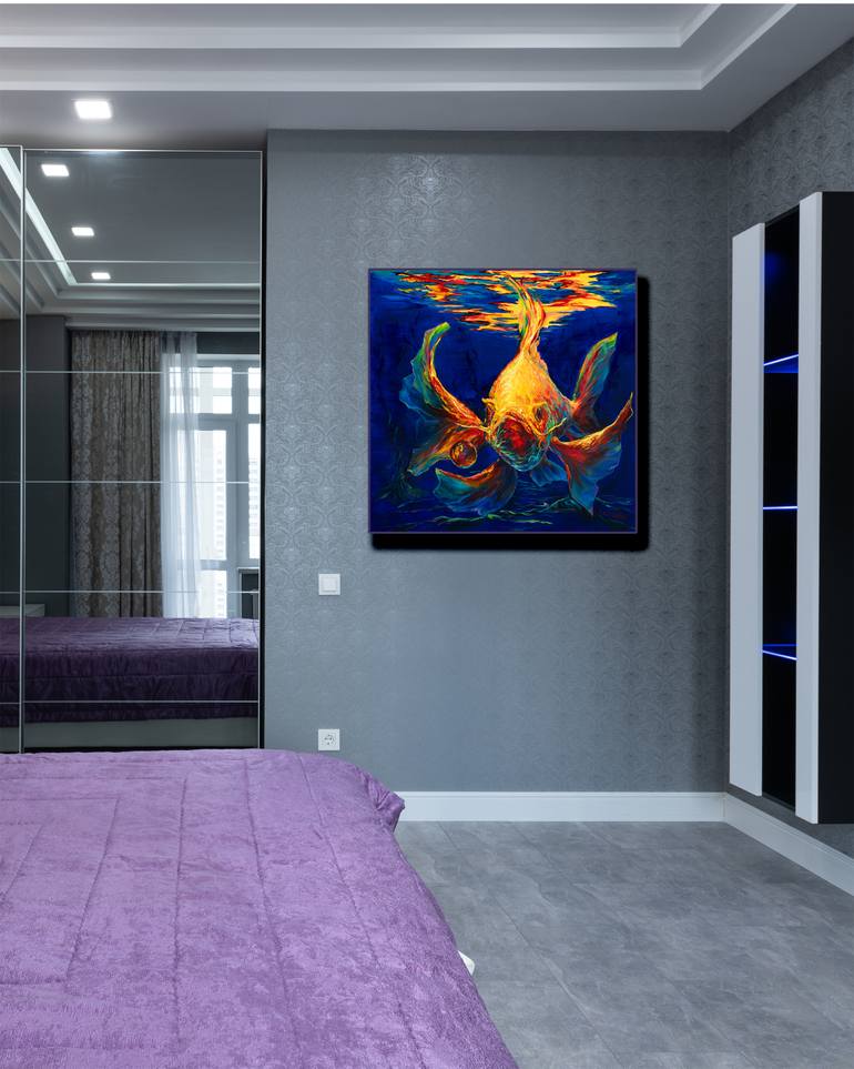Original Art Deco Animal Painting by Vitaly Leshukov Soldatov