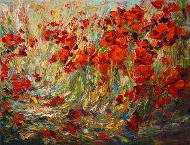 Original Abstract Floral Paintings by Vitaly Leshukov Soldatov