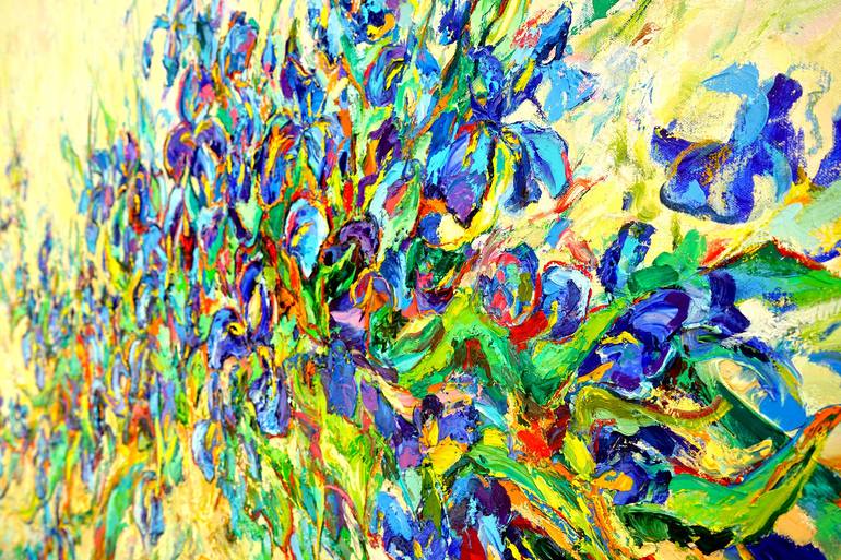 Original Abstract Expressionism Floral Painting by Vitaly Leshukov Soldatov