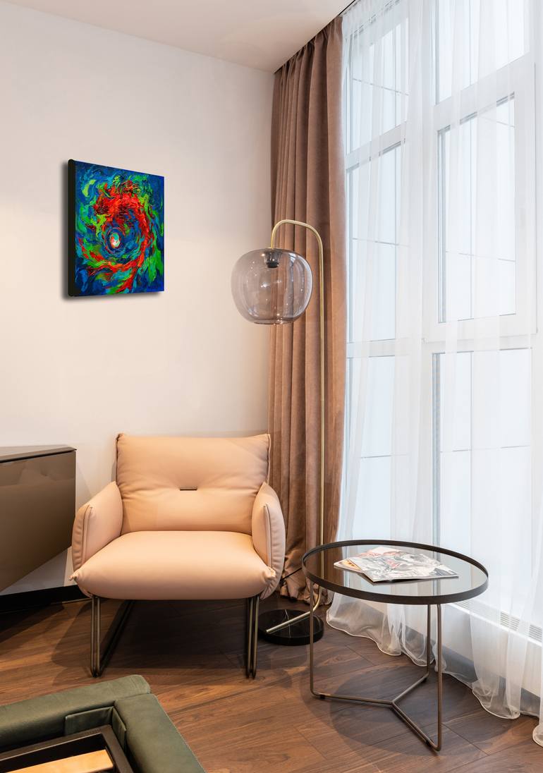 Original Abstract Expressionism Abstract Painting by Vitaly Leshukov Soldatov