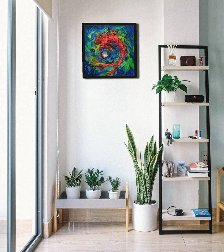 Original Abstract Expressionism Abstract Painting by Vitaly Leshukov Soldatov