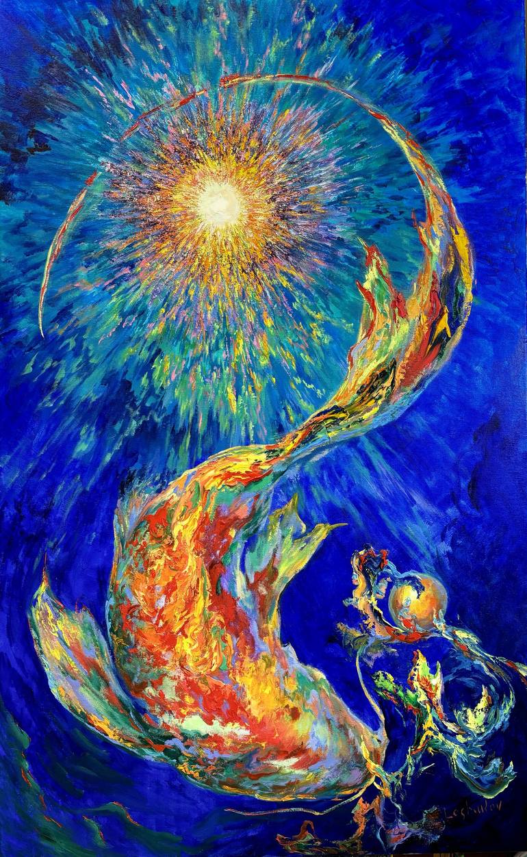 Original Futurism Abstract Paintings by Vitaly Leshukov Soldatov