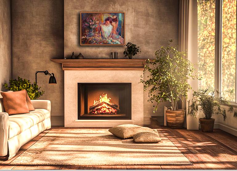 Original Classicism Erotic Painting by Vitaly Leshukov Soldatov