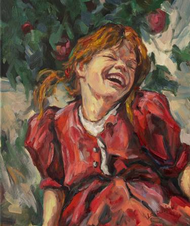 Original Figurative Children Painting by Vitaly Leshukov Soldatov