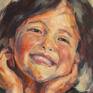 this oil portrait shines with warmth