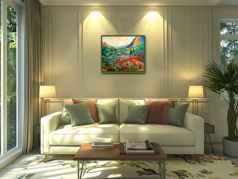 Original Post-impressionism Landscape Painting by Vitaly Leshukov Soldatov