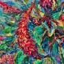 palette knife oil painting, impasto textured art