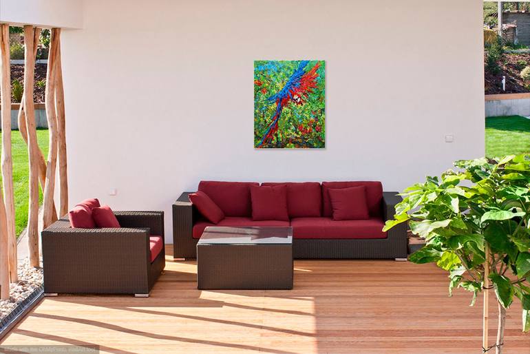 Original Abstract Expressionism Animal Painting by Vitaly Leshukov Soldatov