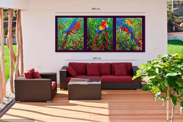 Original Abstract Expressionism Animal Painting by Vitaly Leshukov Soldatov