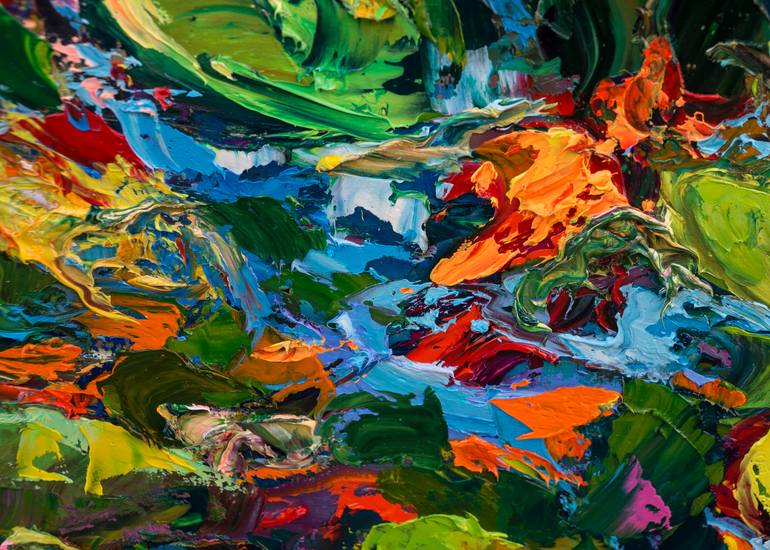 Original Abstract Expressionism Landscape Painting by Vitaly Leshukov Soldatov