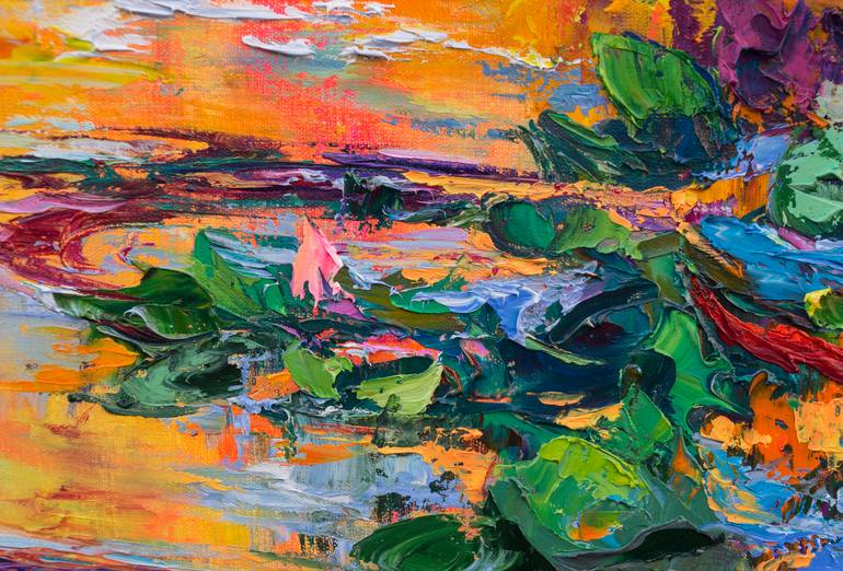 Original Abstract Expressionism Landscape Painting by Vitaly Leshukov Soldatov