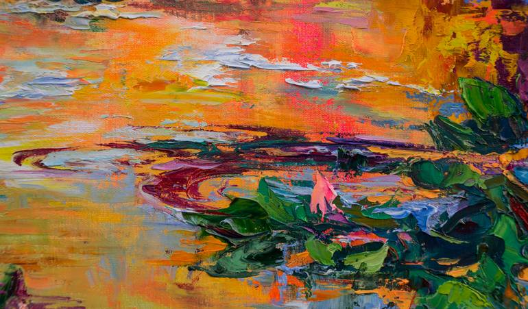 Original Abstract Expressionism Landscape Painting by Vitaly Leshukov Soldatov